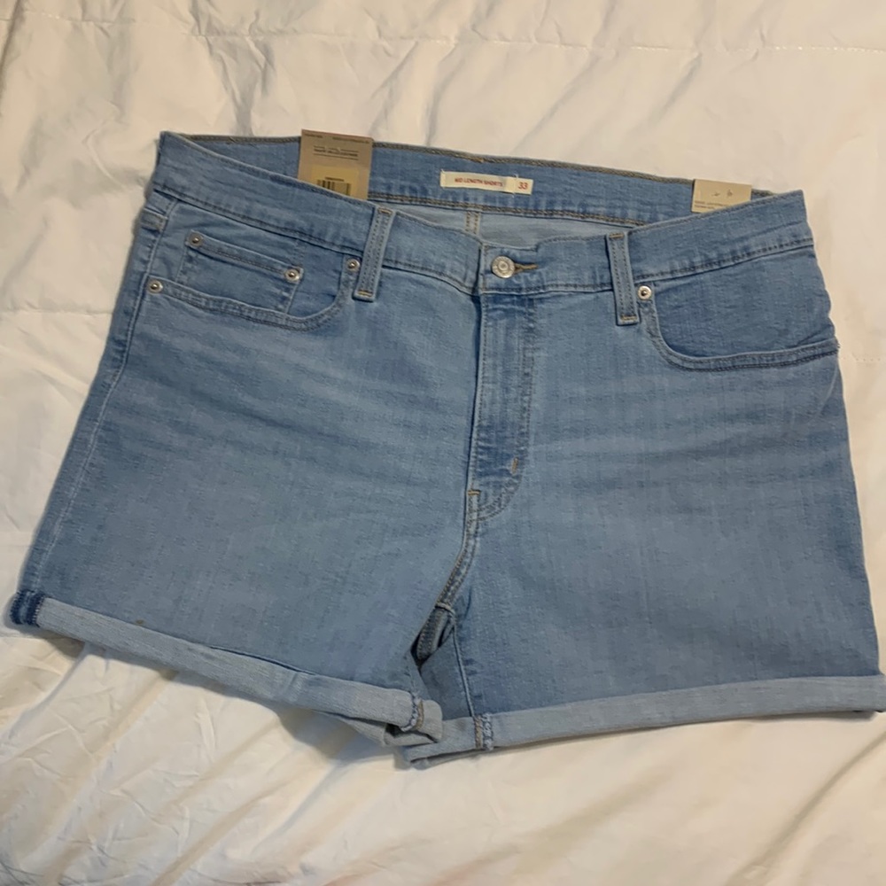Levi blue Jean shorts hyper soft BRAND NEW.
